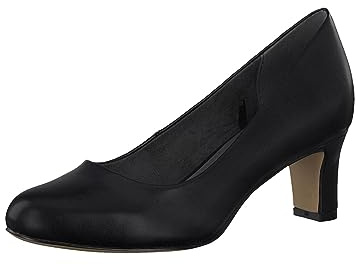 Jana Dam Softline 8-22472-41 Bekväm multibredd bekväm sko klassisk vardagsskor business enkla festliga pumps, svart, 39 EU Weit