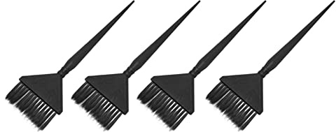 Spazzola per Tinture per Capelli, Riutilizzabile 4 Pezzi Pennello per Tinture per Capelli in Nylon ABS Facile da Pulire Coda a Punta Portatile per Salone (Nero)