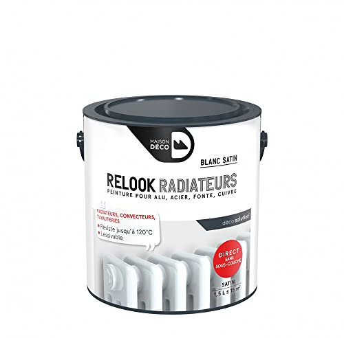 MAISON DECO Peinture Relook radiateurs Blanc satiné 1.5 l