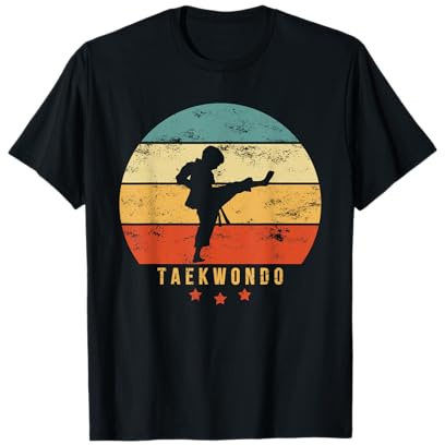 TAEKWONDO boy doing taekwondo kick grunge kid taekwondo T-Shirt