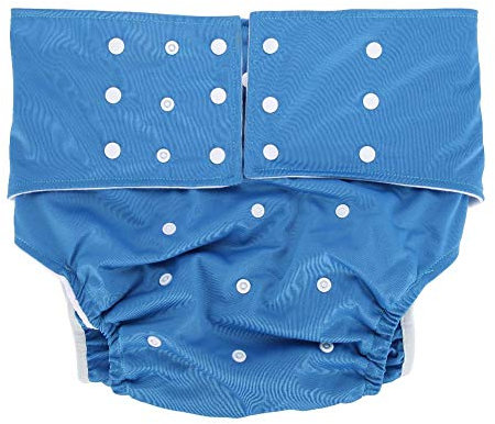 Adjustable Adult Nappy Nappy Pants Against Incontinence, Washable Adult Covers Adult Cloth Nappy Adult Washable Reusable and Adjustable Nappy Incontinence Hygiene Product (Dark Blue)