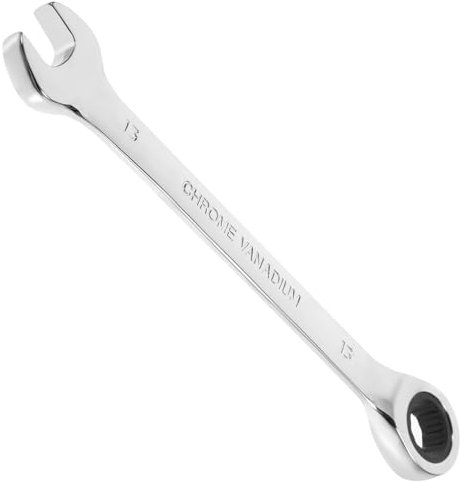OSALADI 13mm Dual Head Ratchet Spanner Wrench Tool, Double End Offset Ring Spanner for Mechanical Repair and Workshop Use