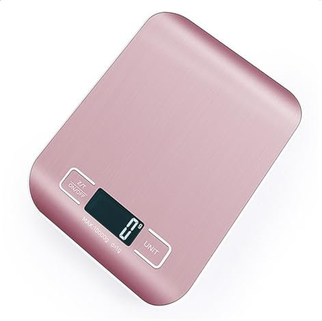 Bilancia da Cucina Bilance digitali da cucina da 10/5 kg in acciaio inox for bilancia postale dietetica alimentare bilance elettroniche di precisione Bilance da Cucina Digitali (Color : 10KG Rose gol
