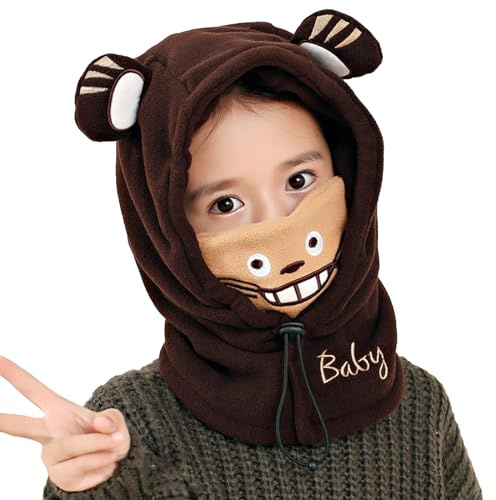 TAGVO Passamontagna Termico per Bambini 3-10 anni, Balaclava Cappuccio in Pile Maschere Scaldacollo, Cappello Termico Bambini Antivento, Berretti e cappellini per bambina per Gli Sport all'Aria Aperta
