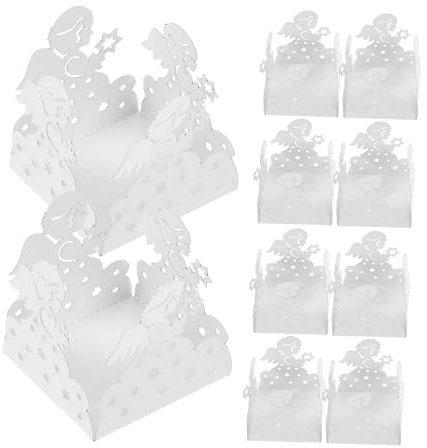 GARVALON Papier Schokolade Verpackung Tablett 50pcs Engel Muster Trüffel Tassen Für Dekorative
