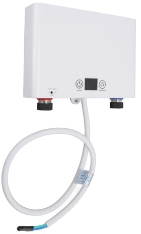 Scaldabagno Elettrico Senza Serbatoio 220V 5500W Riscaldatore di Acqua Istantaneo Riscaldatore di Acqua Calda con Calibro G1/2 per Uso Domestico