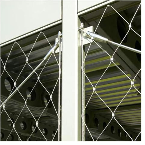 ZHZHXR Sturzsicheres Edelstahl-Sicherheitsnetz, Multifunktionales Metallgeflecht, 2mm Drahtdurchmesser DIY Dekorativ Gartennetz(2.5x6m/8.2x19.68ft)