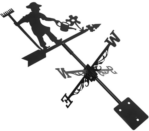 Milisten Girouette Vintage Fer Indicateur De Direction du Vent pour Jardin Et Extérieur Décoration De Ferme pour Abri Et Pavillon