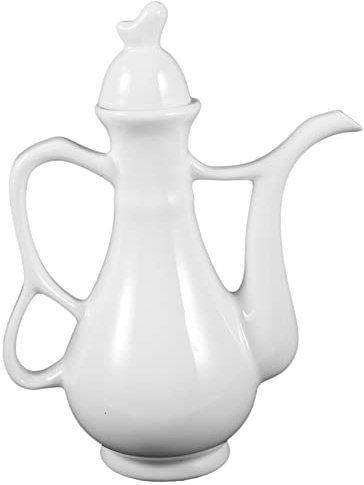 Cabilock Ceramic Wine Jug 280ml Portable Wine Kettle Traditional Chinese Style with Handle for Home and Restaurant Use