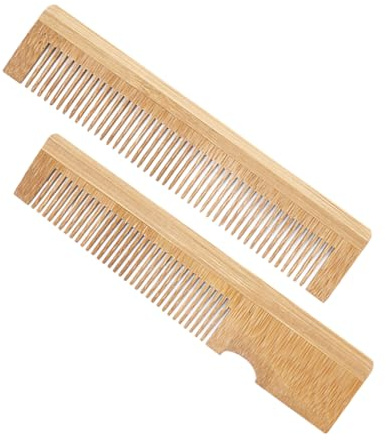 Healeved 2stücke Kamm Für Männer Aus Bambus Bartkamm Tragbar Taschenkamm Für Haarstyling Bartkamm Schnurrbartglättungskamm Für Unterwegs