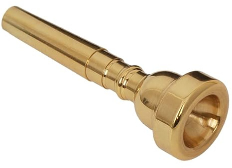 JEWEDECO Trompetenersatz für Präzisen Klang und Leistung Mundstück aus Kupfer 5c in Gold bei Trompete