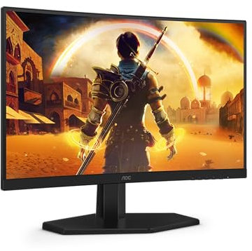 AOC Gaming C24G42E - 24 inch Full HD Curved Monitor, 180 Hz, 0.5 ms, FreeSync Premium (1920x1080, 1x HDMI 2.0, 1x DisplayPort 1.4) black