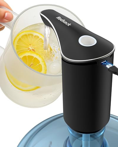 【Highest-Output】Water Dispenser for 5 Gallon Jug, Electric USB C Water Pump Bottle Whisper-Quiet,Portable Automatic Drinking Jug Pump Rechargeable for Home Office RV Travel Camping