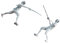 HEALSOPTHY 2stücke Handbemalte Miniatur-Figuren Für Fencing-dioramen Realistische Resin-Modelle Ergänzung Für Szene Und Sammlung