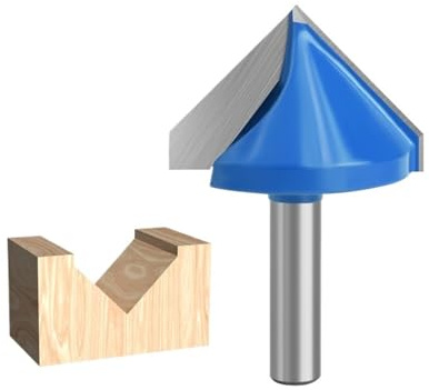 Broca fresadora for ranurar en V con vástago de 8 mm, 60/90/120 grados, herramienta de fresado for grabado CNC, ranurado tipo V(8x38x90 degrees)