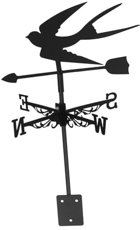 TOYANDONA Girouette Coq en Fer pour Toit de Poulailler Jardin Décoratif Extérieur Indicateur Direction Vent Robuste Finition Métal