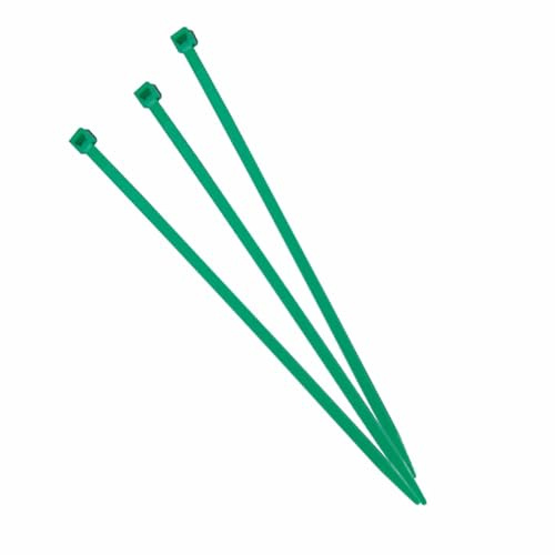 Brida - brida de poliamida verde de 4,5x360 mm, ideal para fijaciones, resistente y duradera, paquete de 100 unidades.