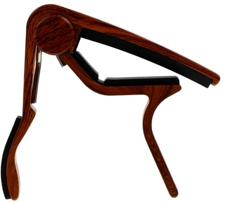 Kisangel Holzmaserung Gitarren-kapodaster mit Praktischem Design Stimmgerät für Ukulele Clip-stimmgerät Musikinstrument-zubehör
