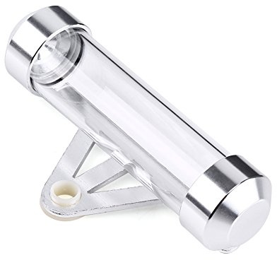 Ailgely Motorcykel i Aluminiumlegering Vattentät Skatterörhållare, Säker Cylinderram med Vattentät Behållarkropp och Monteringsram för Motorcykel, Styling och Moderiktig (Silver)