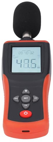 RASTKY Misuratore di Decibel Portatile con Tester SPL Schermo LCD, Fonometro per Auto di Fabbrica Domestica, Misuratore di Rumore con Schermo LCD Retroilluminato per Fabbrica di Ufficio