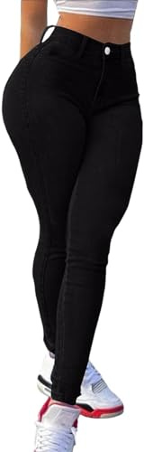 Genérico Vaqueros Mujer,Pantalones Colombianos, Jeans Colombianos, Jeans Ajustados elásticos con realce de glúteos, Jeggings de Cintura Alta Vestidos Talla Grande