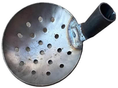 mophrati Cuchara de acero para estiércol con, Colador, 20cm