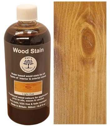 Parr's Waterbased Wood Stain, Light Oak, Water-Based Formula for Interior and Exterior Wood