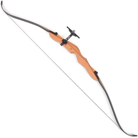 Kaloriko Arc recourbé Adulte 13, Bois Marron foncé pour tir à l'arc précision, Puissance et entraînement Sportif ou Loisir, kit réglable, idéal pour compétition et Chasse