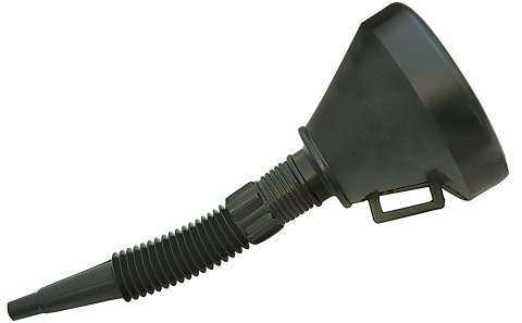 Silverline 793799 Entonnoir plastique à flexible 140 mm, Noir