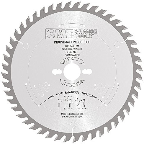CMT ORANGE TOOLS 285.048.10M - UNIVERSAL-KREISSÄGEBLATT 250X3.2X30 Z=48 10ATB