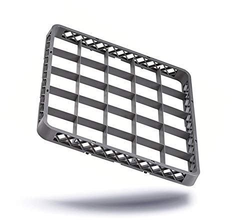 Kerafactum Accesorio para escurreplatos con 25 compartimentos para vasos y jarras, cesta para lavavajillas, cesta para tazas, color gris azulado 500 x 500