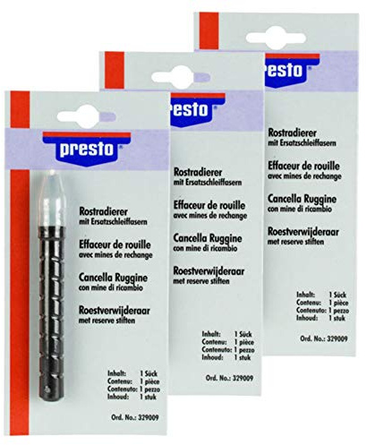 Presto 3X ROSTRADIERER ROST RADIERER ENTROSTUNG KLEINE ROSTSTELLE 1 STÜCK 329009