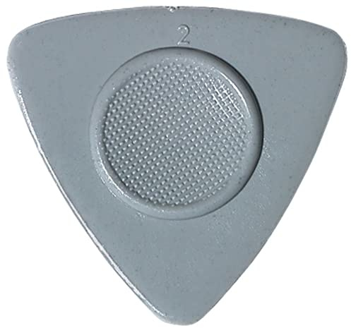 Heriba plectrum/pick thumb recess nylon, triangle, gray, 12 pieces