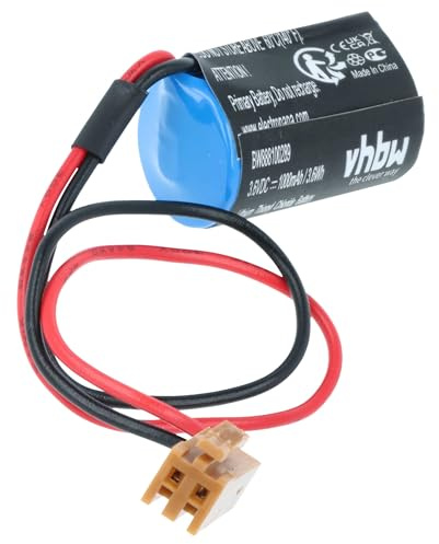 vhbw 1x Batterie Ersatz für Toshiba ER3V | für PLC Programmable Logic Controller (1000 mAh, 3,6 V, Li-MnO2)