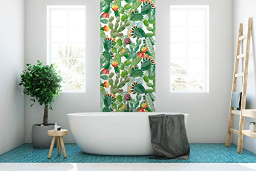 Oedim Vertical Border Self-Adhesive Vinyl and Wallpaper Cactus Design 144x260cm