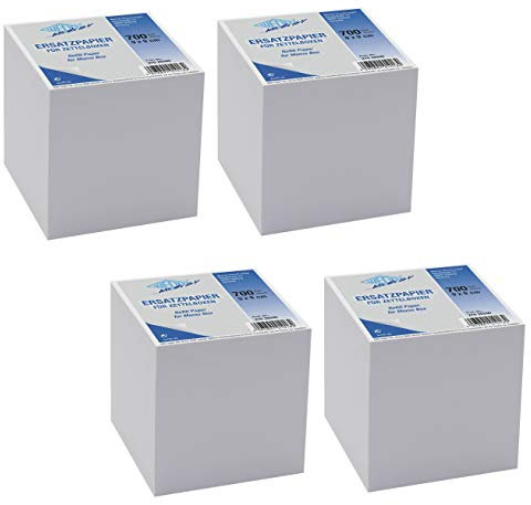 WEDO 4X Zettelbox Ersatzpapier weiß
