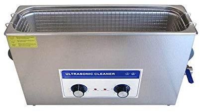 nettoyeur-bac ultrasons professionnel analogique 10l 240 watts avec vanne de vidange (505x135x150mm)