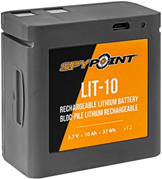 SPYPOINT Batterie Rechargeable LIT-10 pour Micro-Link et Cell-Link