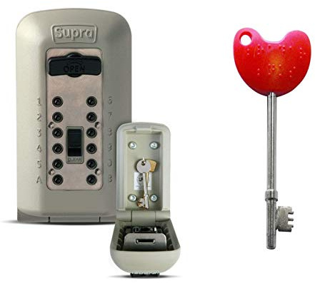 Supra C500 Key Safe Secure/Wall Mounted/Outdoor/Key Storage Device + NRS Easy Turn Disabled Toilet Access Key with Handle