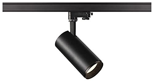 SLV 3 Phasen System Leuchte NUMINOS® PHASE M / LED 3-Phasen-Strahler, Spot, Decken-Strahler, Decken-Leuchte, Schienensystem, Innen-Beleuchtung / 4000K 20.1W 2125lm schwarz dimmbar 24Grad
