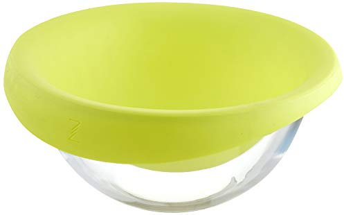Pasabahce 4994908 Zest Sieb aus Silikon, Gelb mit Glasschale, 3,2 l, Glas