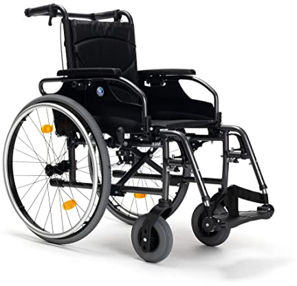 FabaCare Leichtgewichtrollstuhl D200 mit 30 Grad Rückenneigung, verstellbare Rückenlehne, Hybrid-Rollstuhl, Sitzbreite 50 cm