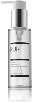 Soothing Bath, Body & Massage Oil – Aromatherapy Oil with Peppermint, Lavender & Eucalyptus – Relieves Muscle Tension & Supports Sleep – 100% Natural & Vegan – 100ml by PURE Spa Skincare