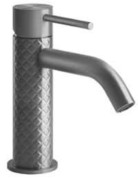 Miscelatore monocomando per lavabo Gessi 316 Intreccio, senza scarico, sporgenza 122 mm, 54102, Colorazione: Acciaio inossidabile spazzolato opaco