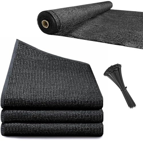 Viceree Brise Vue Jardin Gris Foncé H150cm X 25 Metres +100 Colliers De Serrage Bache De Protection Exterieur pour Cloture De Jardin, Brise Vue Privacy 80%, Brise Vue Balcon Resistant Aux Intemperies