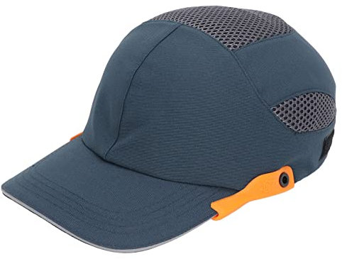 Cappello Antiurto di Sicurezza Cappello da Baseball Stile Berretto Rigido di Sicurezza con Visiera Cappelli di Sicurezza Leggeri Regolabili Traspiranti Per Uomo Donna(Blu e arancione)