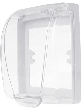 Caja de cobertura del interruptor de pared, protector de luz de plástico transparente de plástico, protector de zócalo, cubierta de tapa de volteo para el hogar para el hogar y la escuela