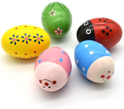 Uova di Pasqua Decorative, Uova di Pasqua Colorate, Uovo musicale di Pasqua, Egg Maracas, per L'educazione Precoce Musicale Toys Decorazione Riempimento del Cesto di Pasqua