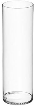 Euro Italia Cilindro in Vetro BORDO SPESSO Diametro 25 Cm Altezza 100 Cm VASO LINEA CRYSTAL