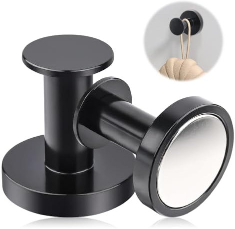 mizikuu 2 Stück Magnethaken Extra Stark, 25kg Noedym Magnete Starke 36mm Magnethalter Kühlschrankmagnete zum Aufhängen von Utensilien, Grills, Schlüsseln Magnet Haken für Büro, Küche und Whiteboard